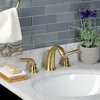 Kingston Brass Widespread Bathroom Faucet with Pop-Up Drain, Brushed Brass KB987RXLSB